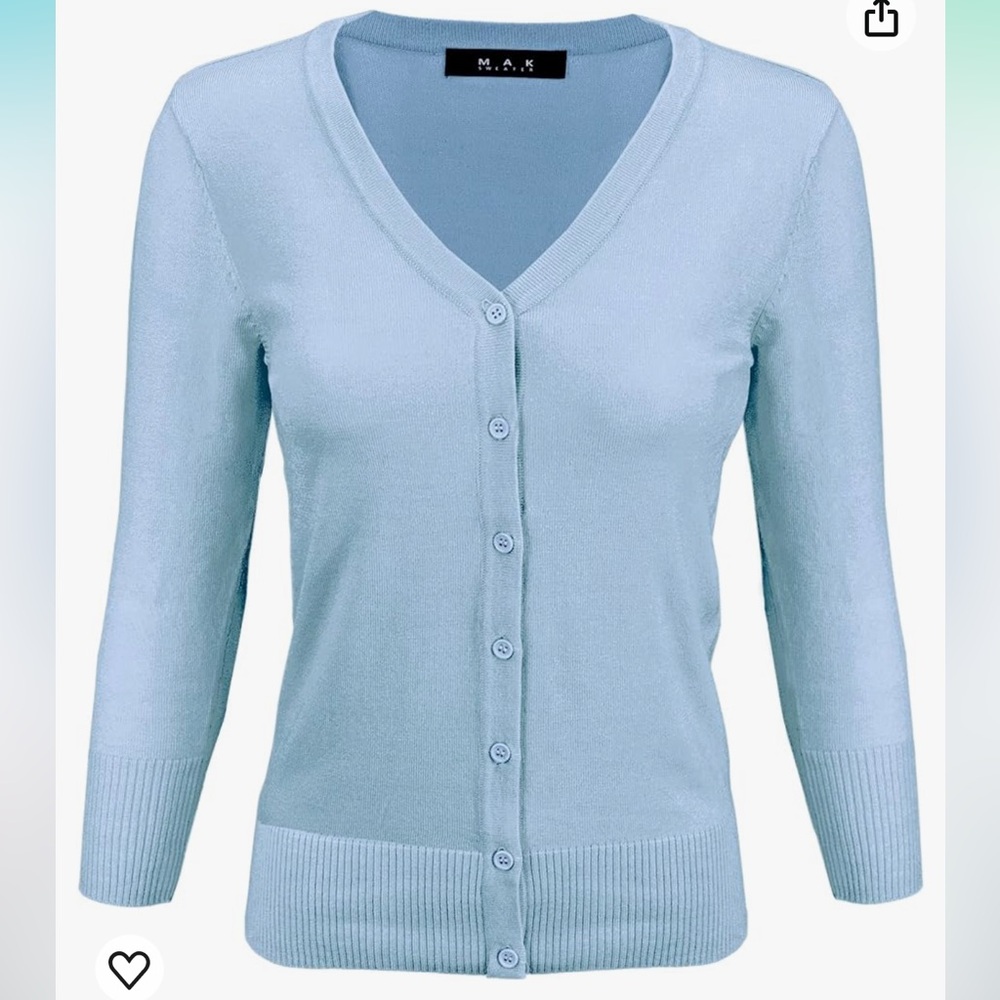 Blue Cardigan Sweater